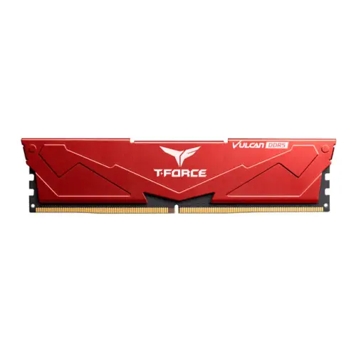 Team T-Force Vulcan 32GB (2x16GB) DDR5 6400MHz CL40 Kırmızı Gaming Ram (FLRD532G6400HC40BDC01)
