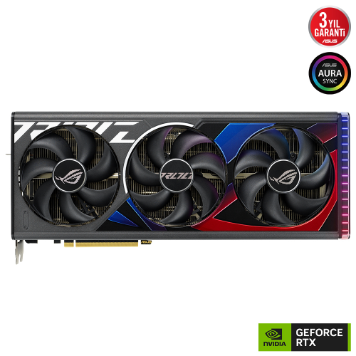 ASUS ROG Strix GeForce RTX 4090 OC ROG-STRIX-RTX4090-O24G-GAMING 24GB GDDR6X 384Bit DX12 DLSS 3 Gaming (Oyuncu) Ekran Kartı