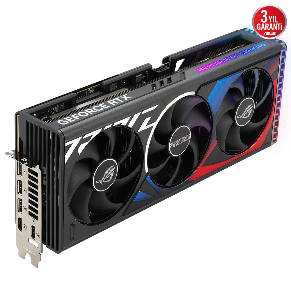 ASUS ROG Strix GeForce RTX 4090 OC ROG-STRIX-RTX4090-O24G-GAMING 24GB GDDR6X 384Bit DX12 DLSS 3 Gaming (Oyuncu) Ekran Kartı