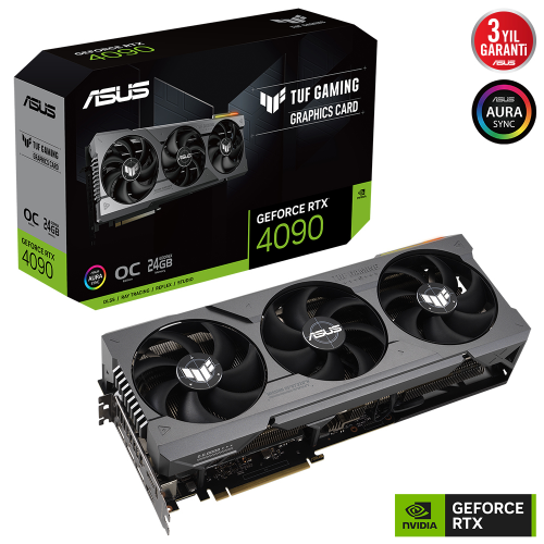 ASUS TUF Gaming GeForce RTX 4090 OC TUF-RTX4090-O24G-GAMING 24GB GDDR6X 384Bit DX12 DLSS 3 Gaming (Oyuncu) Ekran Kartı