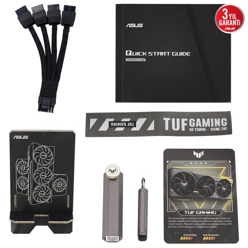 Asus TUF Gaming GeForce RTX 4090 OC TUF-RTX4090-O24G-GAMING 24GB GDDR6X 384Bit DX12 DLSS 3 Gaming (Oyuncu) Ekran Kartı