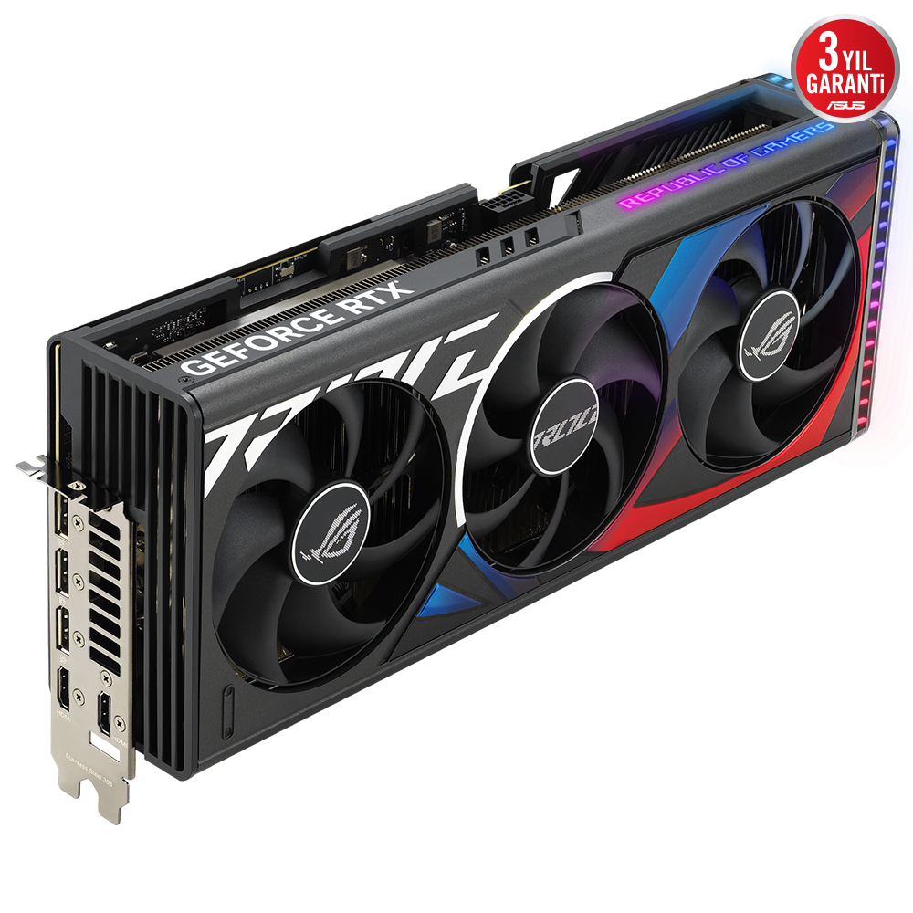ASUS ROG Strix GeForce RTX 4080 OC ROG-STRIX-RTX4080-O16G-GAMING 16GB GDDR6X 256Bit DX12 DLSS 3 Gaming (Oyuncu) Ekran Kartı