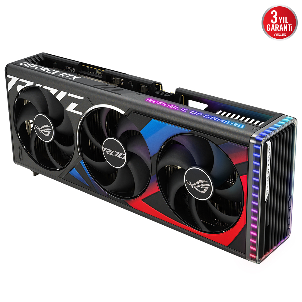ASUS ROG Strix GeForce RTX 4080 OC ROG-STRIX-RTX4080-O16G-GAMING 16GB GDDR6X 256Bit DX12 DLSS 3 Gaming (Oyuncu) Ekran Kartı