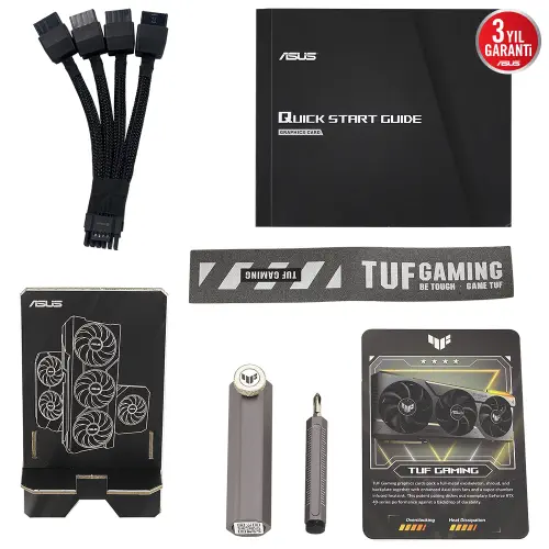 Asus TUF Gaming GeForce RTX 4080 OC TUF-RTX4080-O16G-GAMING 16GB GDDR6X 256Bit DX12 DLSS 3  Gaming (Oyuncu) Ekran Kartı
