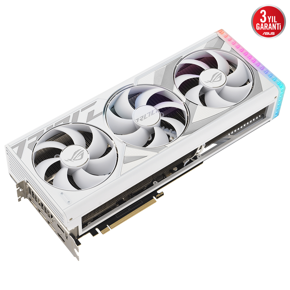 ASUS ROG Strix GeForce RTX 4090 White OC ROG-STRIX-RTX4090-O24G-WHITE 24GB GDDR6X 384Bit DX12 DLSS 3 Gaming (Oyuncu) Ekran Kartı