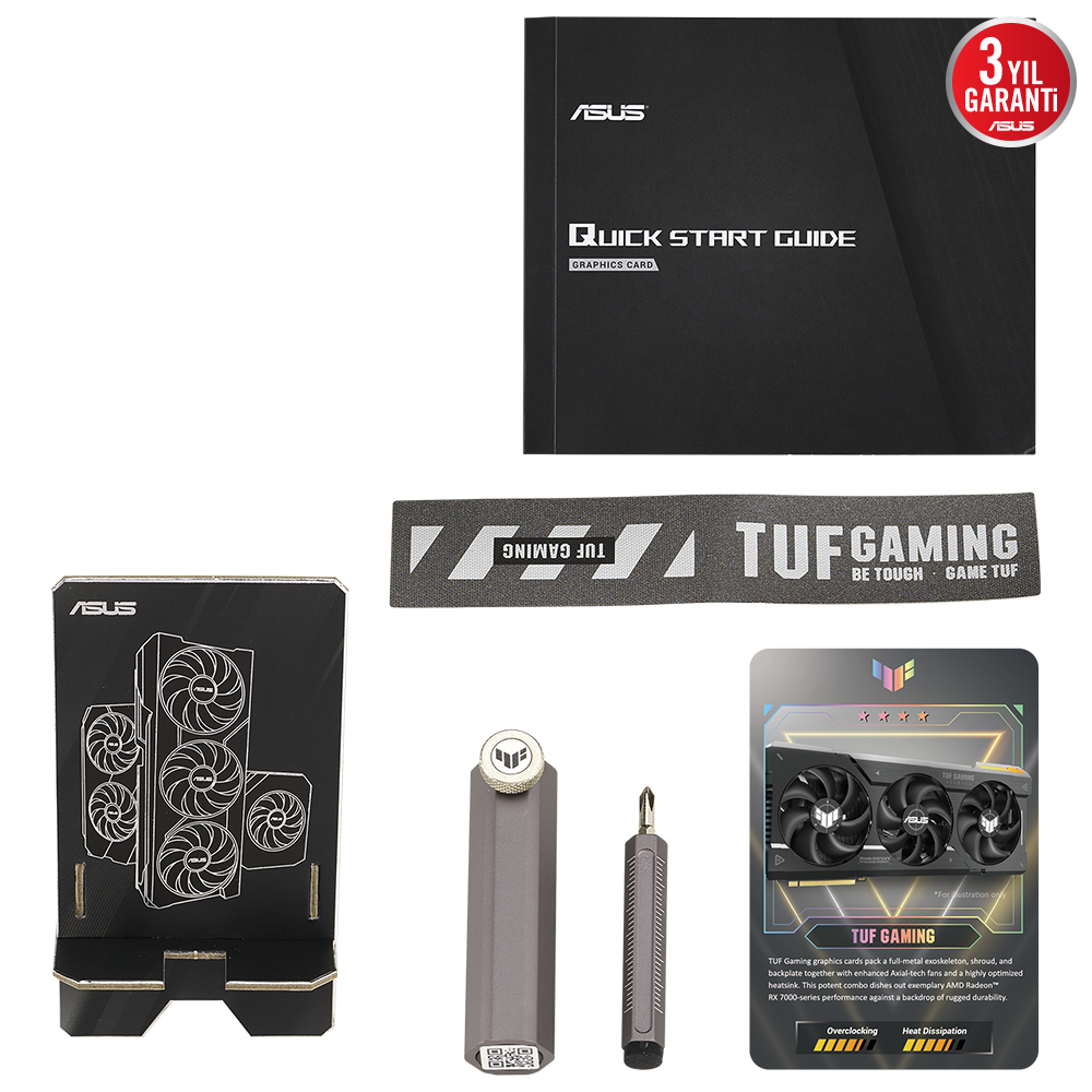 ASUS TUF Gaming Radeon RX 7900 XT OC TUF-RX7900XT-O20G-GAMING 20GB GDDR6 320Bit DX12 Gaming (Oyuncu) Ekran Kartı