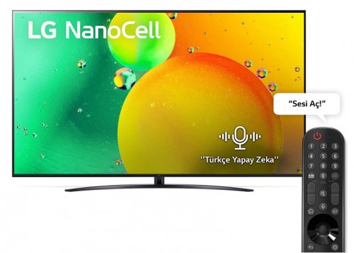 LG NanoCell 55NANO766QA 55″ 139 Ekran 4K Ultra HD Uydu Alıcılı Smart LED TV
