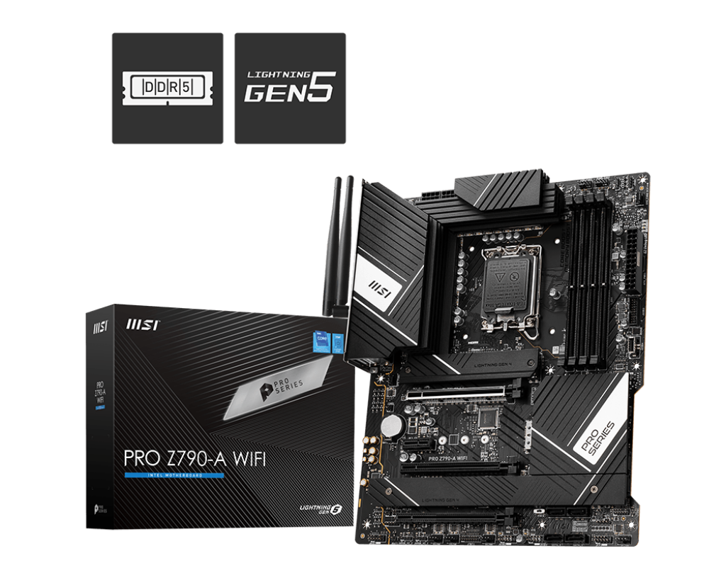 MSI PRO Z790-A WIFI DDR5 Intel Z790 Soket 1700 DDR5 7200(OC)MHz ATX Gaming (Oyuncu) Anakart
