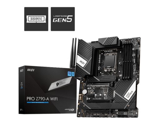 MSI PRO Z790-A WIFI DDR5 Intel Z790 Soket 1700 DDR5 7200(OC)MHz ATX Gaming (Oyuncu) Anakart