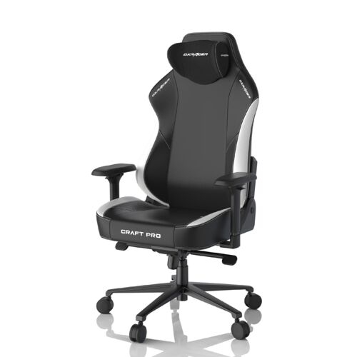 DXRacer Craft Pro CRA-PR001-NW-H1 4D Kolçak Siyah Beyaz Oyuncu Koltuğu