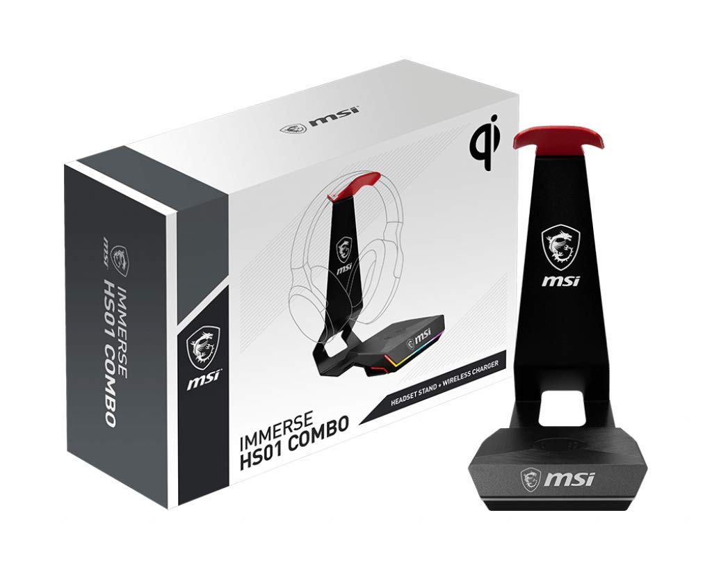 MSI HS01 Combo RGB Gaming Kulaklık Standı ve Kablosuz Şarj