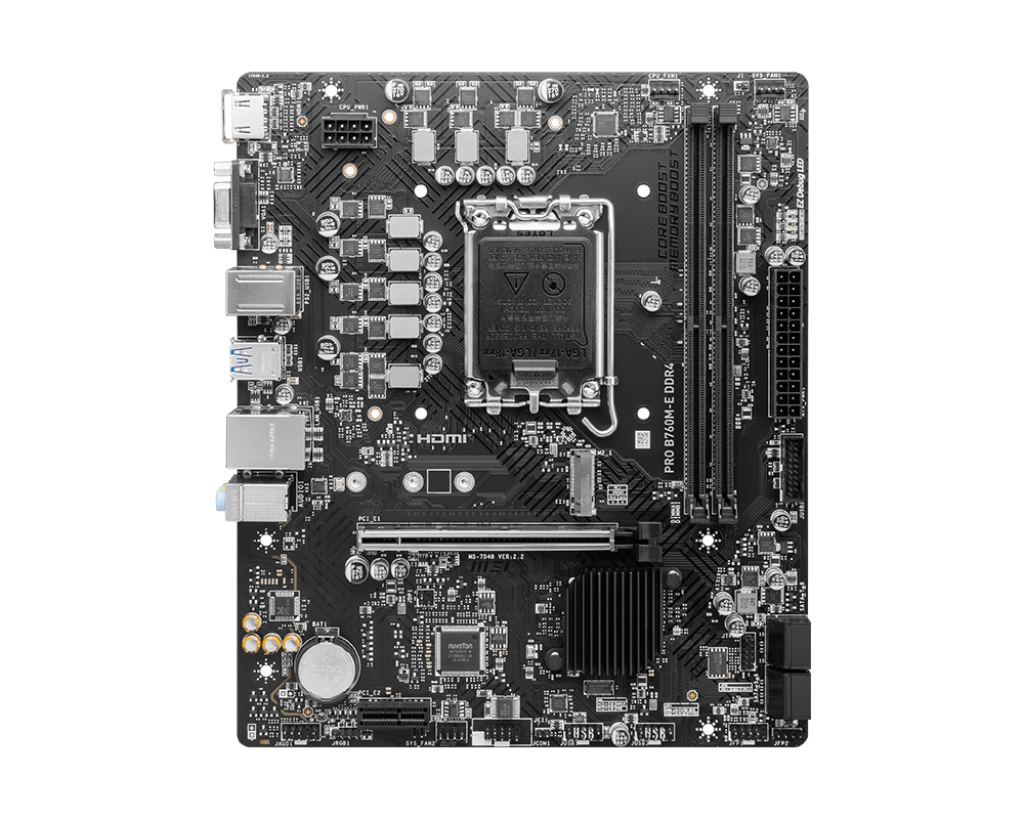 MSI Pro B760M-E DDR4 Intel B760 Soket 1700 DDR4 4800(OC)MHz mATX Gaming (Oyuncu) Anakart