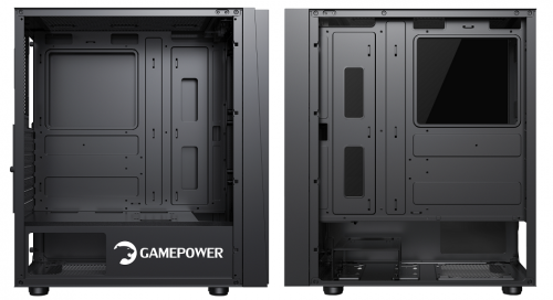 GamePower Ravadin ATX 3* ARGB Infinity Fan Temper Cam Gaming RGB Kontrolcüsü ve Uzaktan Kumanda Siyah Kasa 550W 80+ Bronze Dahili PSU