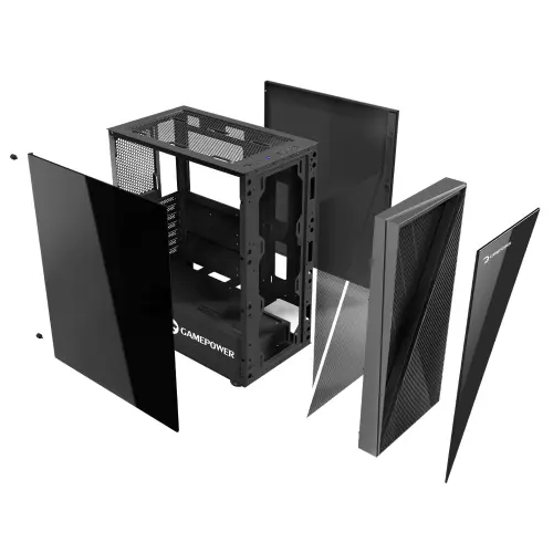 GamePower Ravadin 650W 80+ Bronze ATX 3* ARGB Infinity Fan Temper Cam Gaming Siyah Kasa