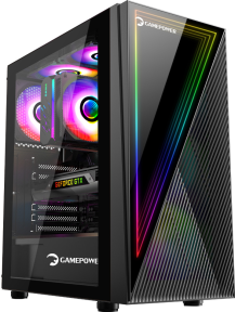 GamePower Ravadin ATX 3* ARGB Infinity Fan Temper Cam Gaming Siyah Kasa