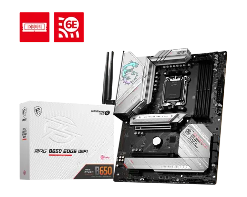 MSI MPG B650 EDGE WIFI AMD B650 Soket AM5 DDR5 6600(OC)MHz ATX Gaming (Oyuncu) Anakart