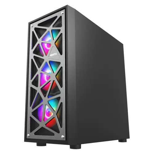 Vento VG12AL FSP 600W 80+ PSU 4x120mm RGB Fan Temperli Cam USB 3.0 Mesh E-ATX Mid-Tower Gaming (Oyuncu) Kasa