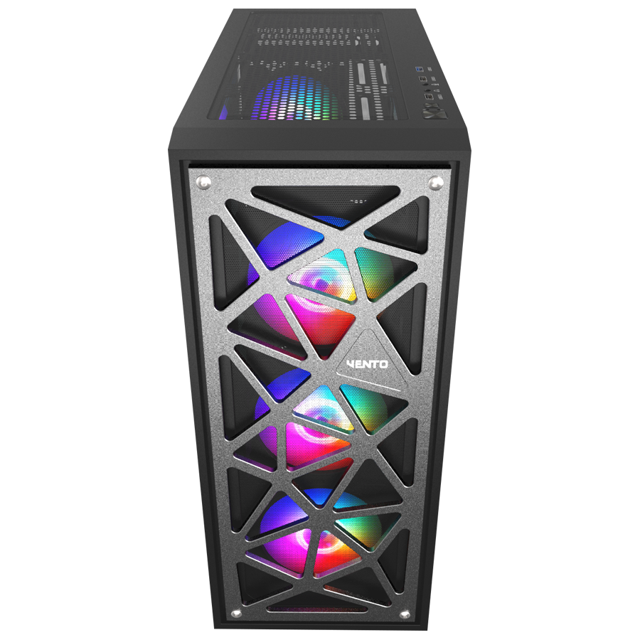 Vento VG12AL FSP 600W 80+ PSU 4x120mm RGB Fan Temperli Cam USB 3.0 Mesh E-ATX Mid-Tower Gaming (Oyuncu) Kasa