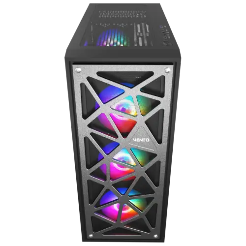 Vento VG12AL FSP 600W 80+ PSU 4x120mm RGB Fan Temperli Cam USB 3.0 Mesh E-ATX Mid-Tower Gaming (Oyuncu) Kasa