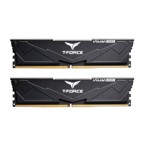 Team T-Force Vulcan 32GB(2x16GB) 6400Mhz DDR5 CL40 Siyah Gaming Ram (FLBD532G6400HC40BDC01) 
