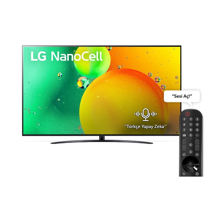 LG NanoCell 50NANO766QA 50″ 126 Ekran 4K Ultra HD Uydu Alıcılı Smart LED TV