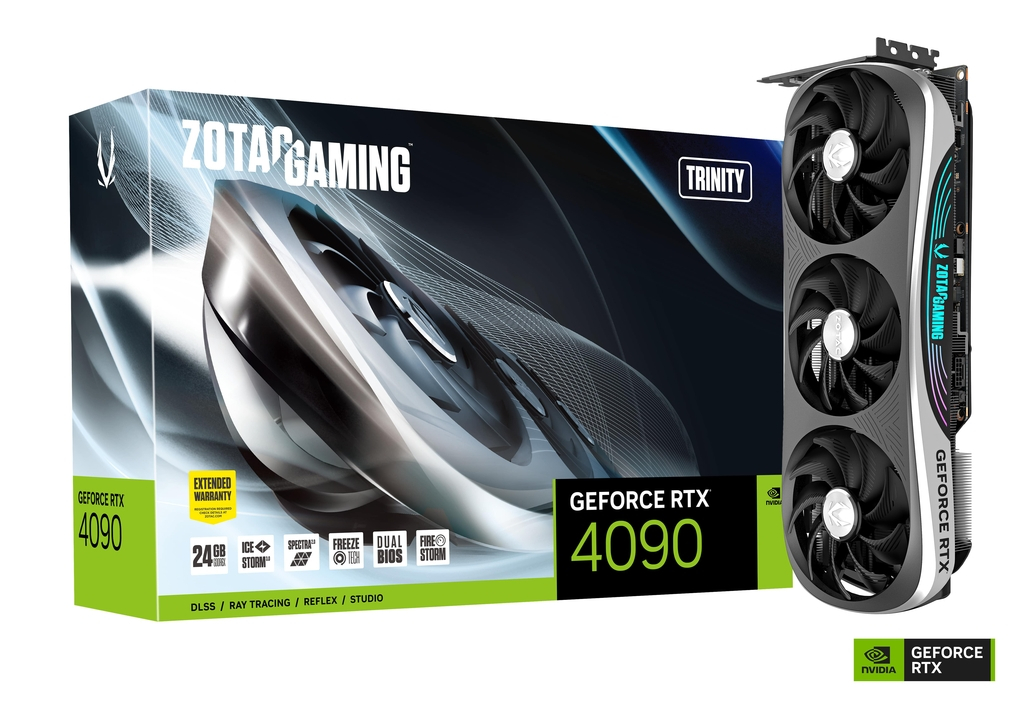 Zotac Gaming GeForce RTX 4090 Trinity ZT-D40900D-10P 24GB GDDR6X 384Bit DX12 DLSS 3 Gaming (Oyuncu) Ekran Kartı