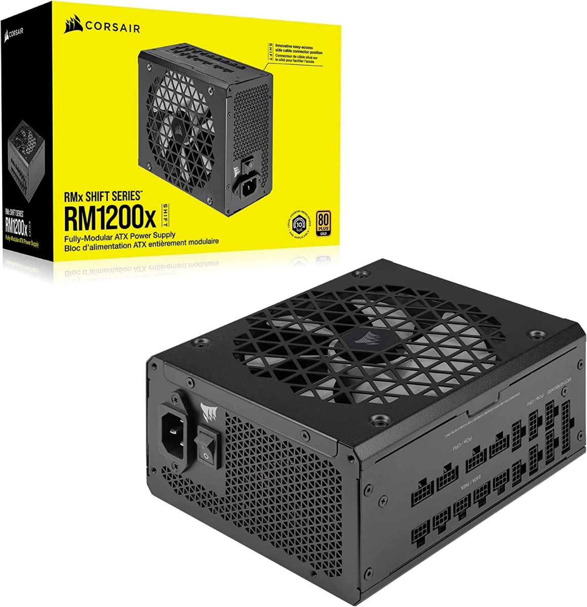 Corsair RM1200x SHIFT CP-9020254-EU 1200W 80+ Gold PCIe 5.0 Full Modüler ATX 3.0 Power Supply