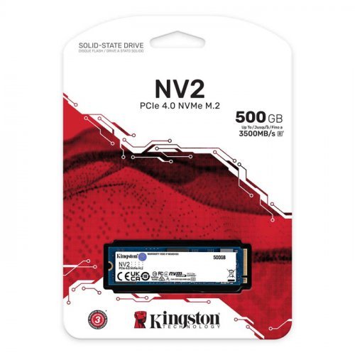 Kingston NV2 SNV2S/500G 500GB 3500/2100MB/s PCIe Gen 4x4 NVMe M.2 SSD Disk