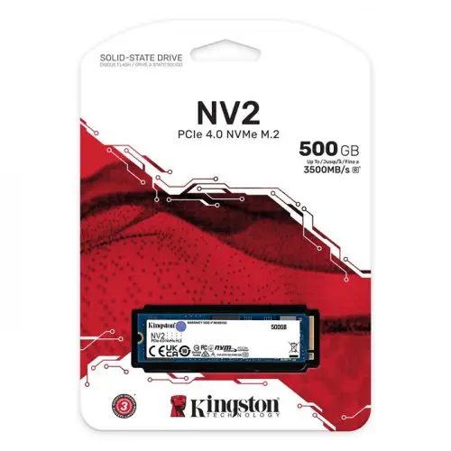 Kingston NV2 SNV2S/500G 500GB 3500/2100MB/s PCIe 4.0 NVMe M.2 SSD Disk