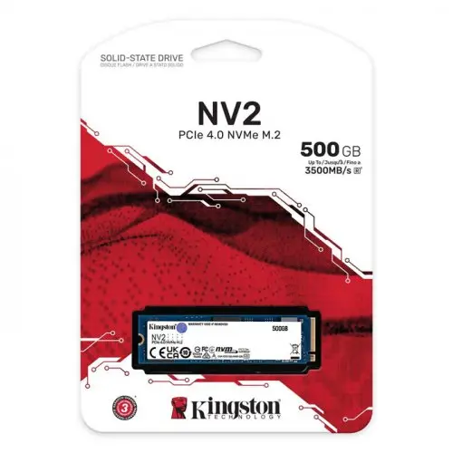 Kingston NV2 SNV2S/500G 500GB 3500/2100MB/s PCIe 4.0 NVMe M.2 SSD Disk