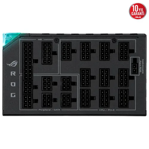 ASUS ROG THOR 1600W 80+ Titanium Tam Modüler Power Supply (90YE00K0-B0NA00)