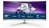 Philips Evnia 34M2C8600 34″ 0,1ms (GTG) 175Hz HDR400 KVM QD OLED UWQHD Curved Gaming (Oyuncu) Monitör