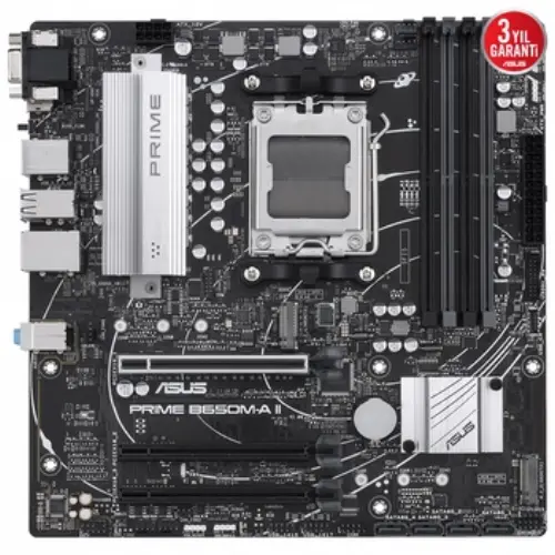 ASUS Prime B650M-A II AMD B650 Soket AM5 DDR5 6400(OC)MHz mATX Gaming (Oyuncu) Anakart
