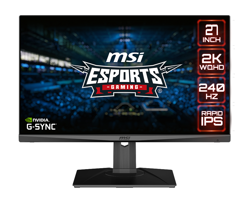 MSI OPTIX MAG274QRX 27” 1ms (GTG) 240Hz G-Sync Rapid IPS WQHD HDR400 Pivot Gaming (Oyuncu) Monitör