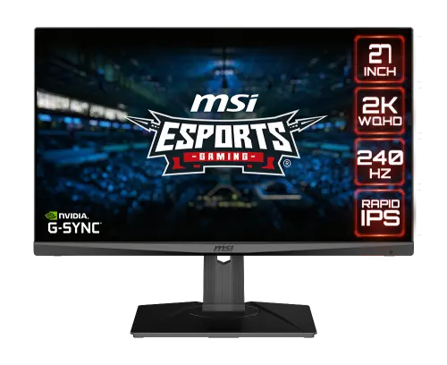 MSI OPTIX MAG274QRX 27” 1ms (GTG) 240Hz G-Sync Rapid IPS WQHD HDR400 Pivot Gaming (Oyuncu) Monitör