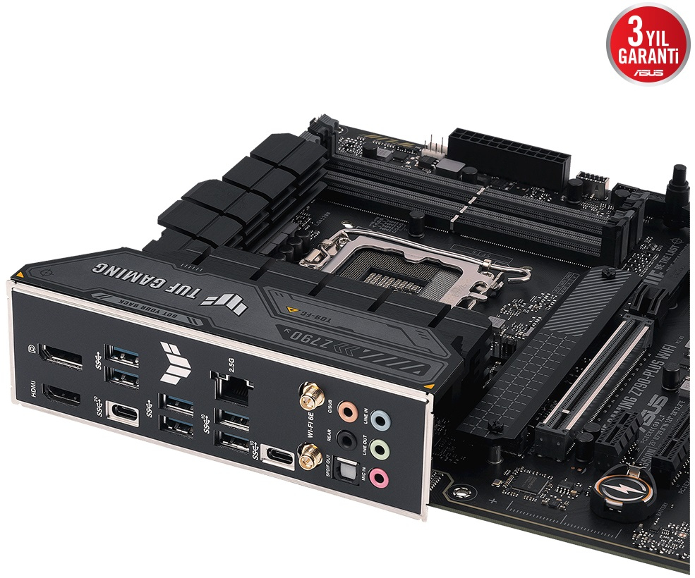 ASUS TUF Gaming Z790-Plus WIFI Intel Z790 Soket 1700 DDR5 7200(OC)MHz ATX Gaming (Oyuncu) Anakart
