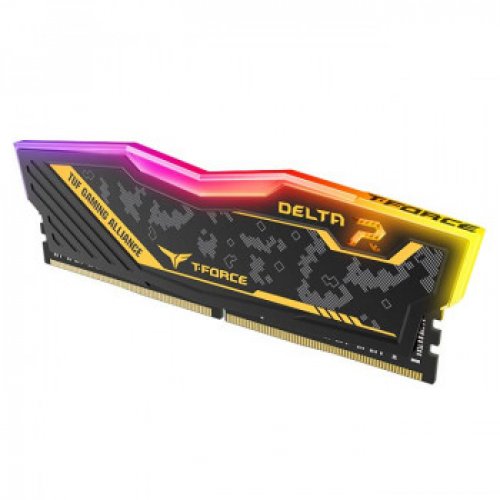 Team T-Force TUF Yellow Delta RGB 16GB(1x16GB) 3200Mhz CL16  DDR4 Gaming Ram (TF9D416G3200HC16F01)