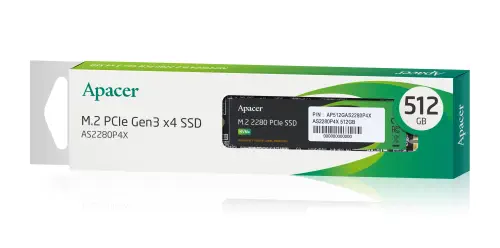 Apacer AS2280P4X-1 512GB 2100/1500MB/s NVMe PCIe M.2 SSD Disk (AP512GAS2280P4X-1)