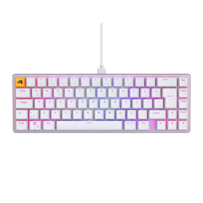 Glorious GMMK2 QTR Modüler Hotswap Mekanik Compact RGB Beyaz Klavye 