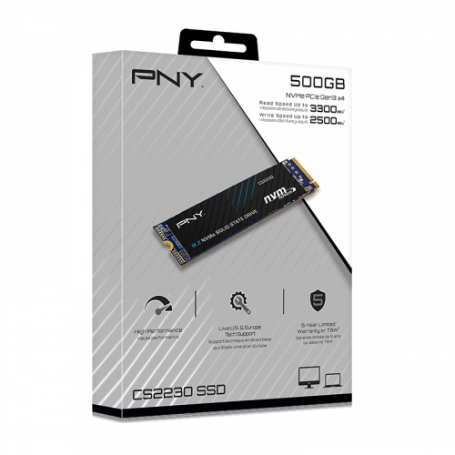 PNY CS2230 M280CS2230-500-RB 500GB 3300/2500MB/s PCIe NVMe M.2 SSD Disk