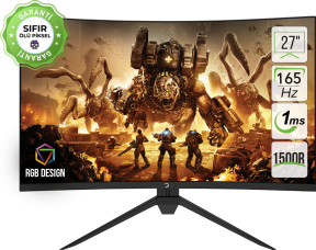GamePower Intense X20 27″ 1ms 165Hz Curved RGB Gaming Monitör (Sıfır Ölü Piksel Garantili)