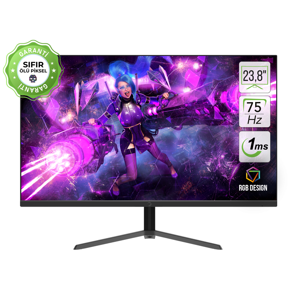 GamePower ACE A10 23,8″ 1Ms 75Hz VA FHD RGB Gaming Monitör