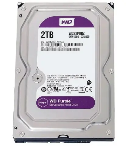 WD Purple WD22PURZ 2TB 3.5″ 5400RPM 64MB SATA 6GB/s 7x24 Güvenlik Diski