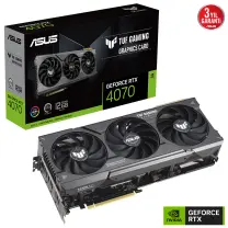 ASUS TUF Gaming GeForce RTX 4070 TUF-RTX4070-12G-GAMING 12GB GDDR6X 192Bit DX12 DLSS 3 Gaming (Oyuncu) Ekran Kartı