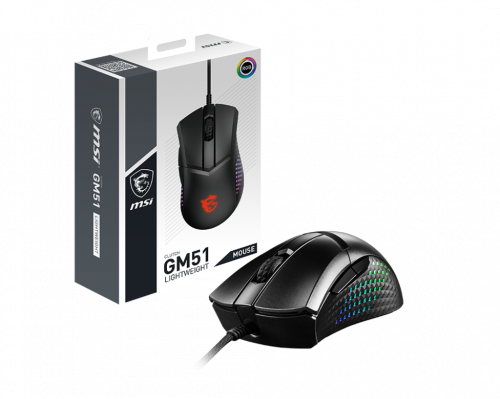 MSI Clutch GM51 Lightweigth 26000DPI 6 Tuş RGB Optik Kablolu Gaming Mouse