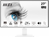 MSI Pro MP273W 27″ 5ms 75Hz FreeSync IPS Anti-Glare Full HD Beyaz Monitör