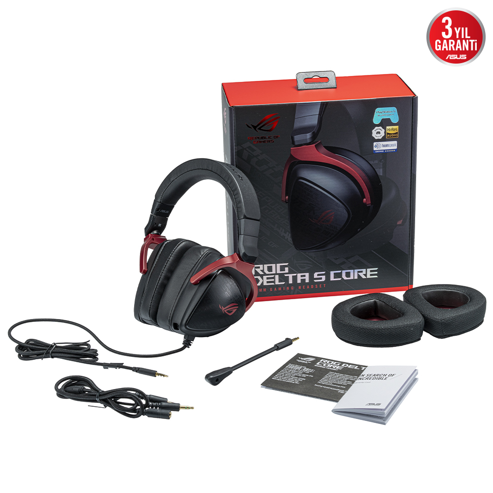 ASUS ROG Delta S Core 7.1 Surround Kablolu Siyah Gaming (Oyuncu) Kulaklık