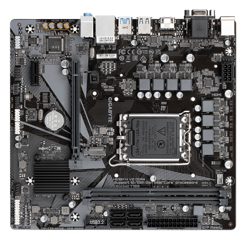 Gigabyte H610M H V2 DDR4 Intel H610 Soket 1700 DDR4 3200MHz mATX Gaming (Oyuncu) Anakart