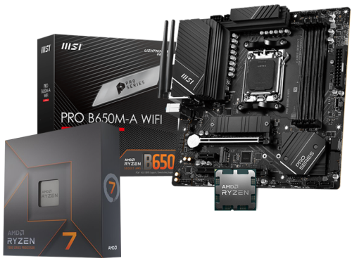 AMD Ryzen 7 7700X İşlemci + MSI PRO B650M-A WIFI Anakart Bundle