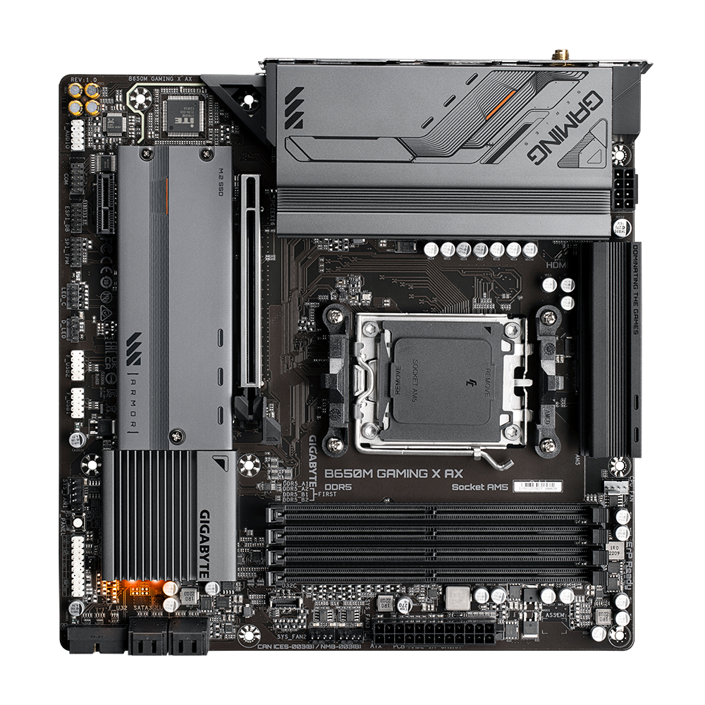 Gigabyte B650M Gaming X AX AMD B650 Soket AM5 DDR5 6400(OC)MHz mATX Gaming (Oyuncu) Anakart